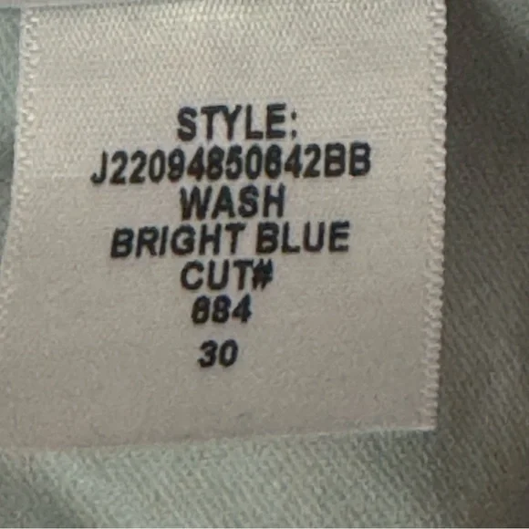 NWT VERONICA BEARD Ryleigh Slim
Straight High Rise Jeans Bright Blue Raw Hem 30 - Picture 7 of 16
